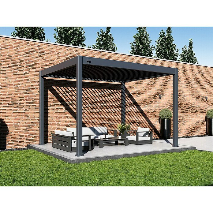 Paragon Outdoor Pergola Grand Tuscan 1012 (Anthrazit, Metall, L x B x H: 310 x 370 x 256 cm) | BAUHAUS