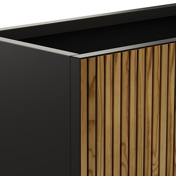 Herstera Garden Pflanzkasten Deco Planter (Außenmaß (L x B x H): 100 x 50 x 50 cm, Holz, Schwarz, Natur) | BAUHAUS