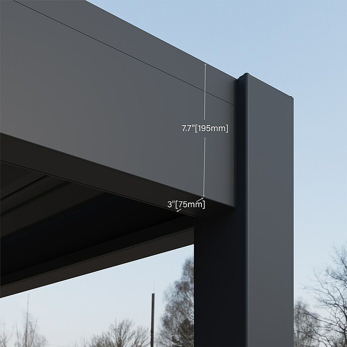 Paragon Outdoor Pergola Grand Tuscan 1012 (Anthrazit, Metall, L x B x H: 310 x 370 x 256 cm) | BAUHAUS