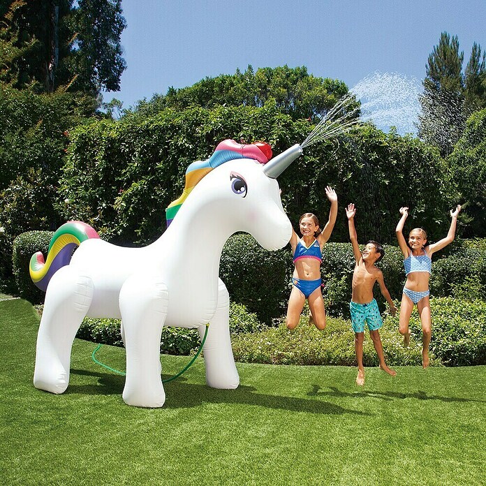 Sprinkler - Wasserspielzeug Einhorn (L x B x H: 284 x 127 x 211 cm, Weiß) | BAUHAUS