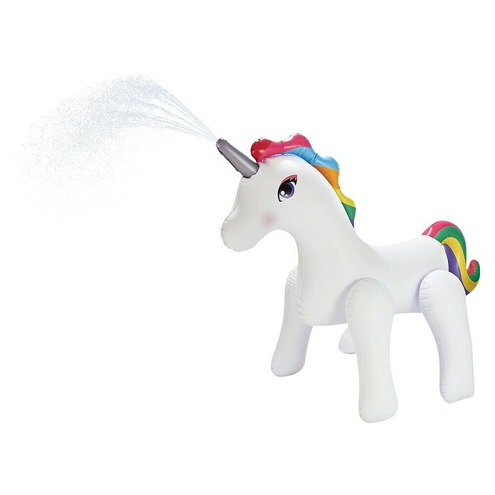 Sprinkler - Wasserspielzeug Einhorn (L x B x H: 284 x 127 x 211 cm, Weiß) | BAUHAUS