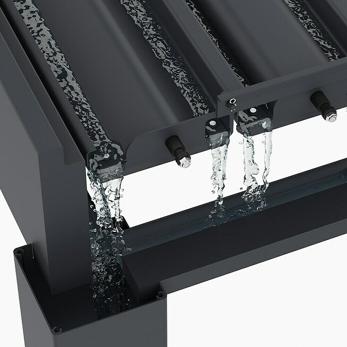 Paragon Outdoor Pergola Grand Tuscan 1220 (Anthrazit, Metall, L x B x H: 599,2 x 370 x 256 cm) | BAUHAUS