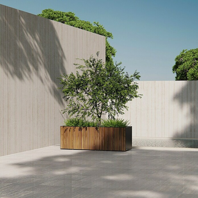 Herstera Garden Pflanzkasten Deco Planter (Außenmaß (L x B x H): 150 x 50 x 50 cm, Holz, Schwarz, Natur) | BAUHAUS