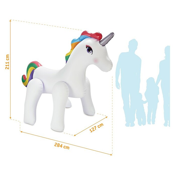 Sprinkler - Wasserspielzeug Einhorn (L x B x H: 284 x 127 x 211 cm, Weiß) | BAUHAUS