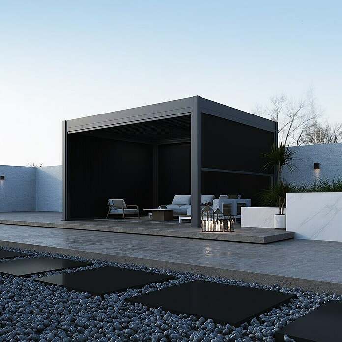 Paragon Outdoor Seitenteil Grand Tuscan (Grau, Kunststoff, Passend für: Pergola Grand Tuscan 10) | BAUHAUS