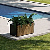 Herstera Garden Pflanzkasten Deco Planter (Außenmaß (L x B x H): 100 x 50 x 50 cm, Holz, Schwarz, Natur) | BAUHAUS