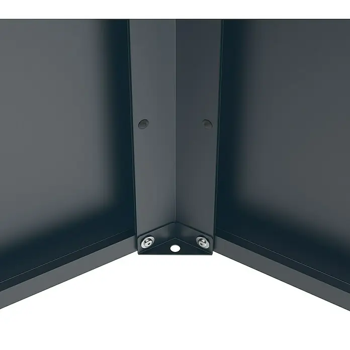 Westmann Hochbeet Varia Set - Metall, Grau - Dunkelgraue Metalleckverbindung mit Torx-Schrauben, verbindet zwei Platten.