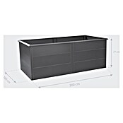 Westmann Hochbeet Primus XL (100 x 200 x 77 cm, Stahl, Anthrazit) | BAUHAUS