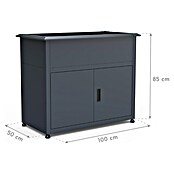 Westmann Hochbeet Plexa (50 x 100 x 85 cm, Metall, Grau) | BAUHAUS