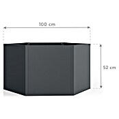Westmann Hochbeet Varia 52 (100 x 100 x 52 cm, Metall, Grau) | BAUHAUS
