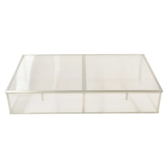 Westmann Frühbeet-Aufsatz Genus 170 - Passend für: Westmann Hochbeet Genus 170, L x B x H: 165 x 85 x 41 cm - Frühbeet mit transparenten gerippten Polycarbonatplatten und silbernem Aluminiumrahmen.
