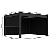 Paragon Outdoor Seitenteil Grand Tuscan (Grau, Kunststoff, Passend für: Pergola Grand Tuscan 12) | BAUHAUS
