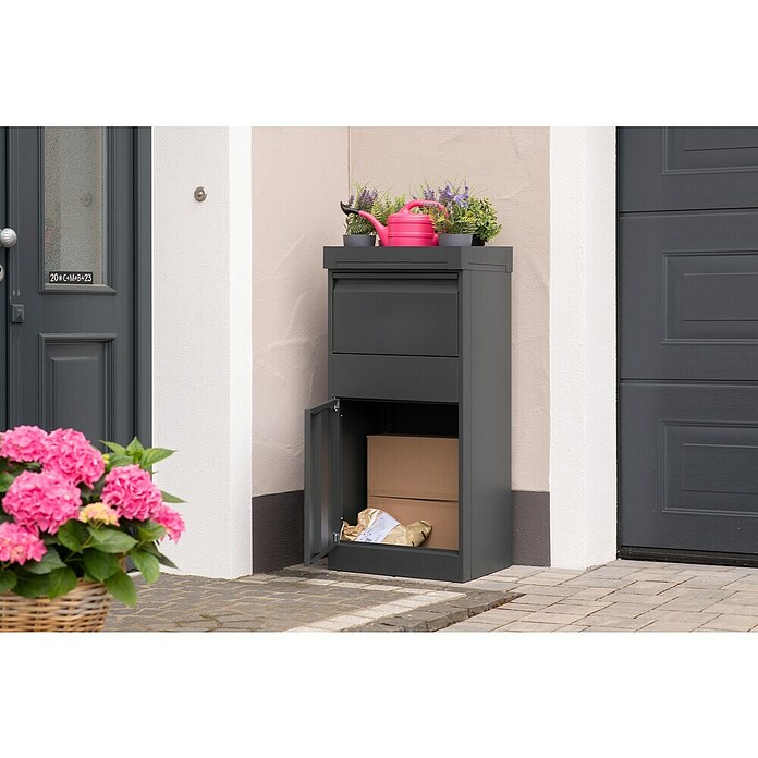 Westmann Paketbox Piet (Anthrazit, Metall, B 50 x H 105 x T 37 cm) | BAUHAUS
