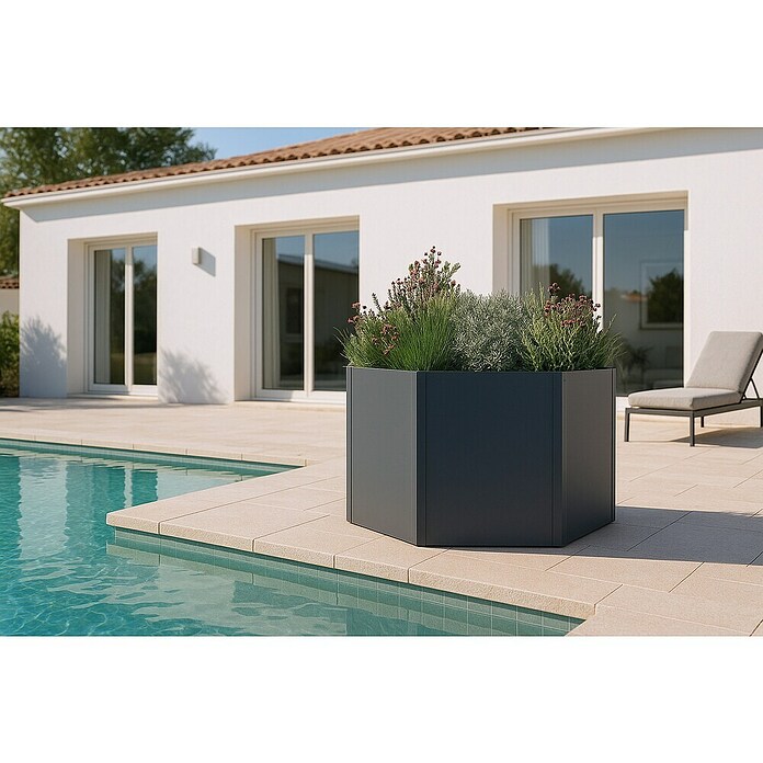 Westmann Hochbeet Varia 52 (100 x 100 x 52 cm, Metall, Grau) | BAUHAUS