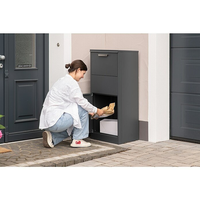 Westmann Paketbox Pepe (Anthrazit, Metall, B 50 x H 114 x T 39 cm) | BAUHAUS