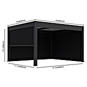 Paragon Outdoor Seitenteil Grand Tuscan (Grau, Kunststoff, Passend für: Pergola Grand Tuscan 14) | BAUHAUS