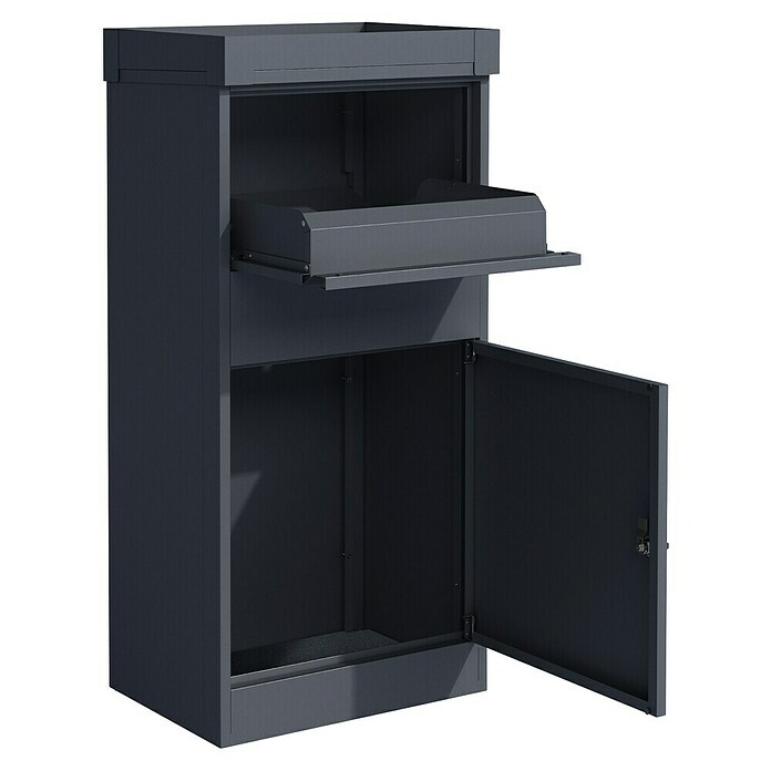 Westmann Paketbox Piet (Anthrazit, Metall, B 50 x H 105 x T 37 cm) | BAUHAUS