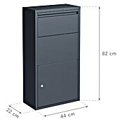 Westmann Paketbox Pollux (Anthrazit, Metall, B 44 x H 82 x T 22 cm) | BAUHAUS