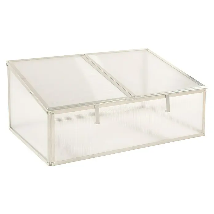Westmann Frühbeet-Aufsatz Genus 100 - Passend für: Westmann Hochbeet Genus 100, L x B x H: 95 x 62 x 41 cm - Kompaktes Frühbeet mit transparenten Polycarbonatplatten und silbernem Aluminiumrahmen.