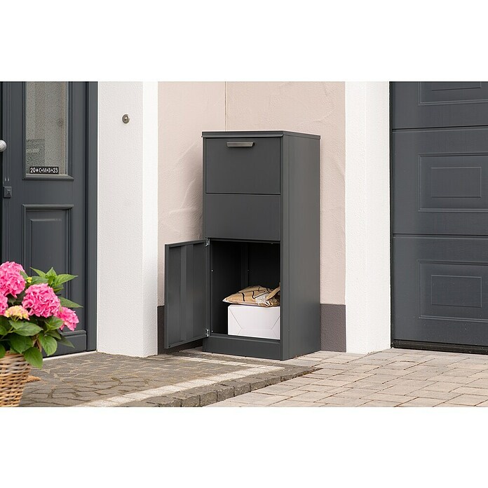 Westmann Paketbox Pepe (Anthrazit, Metall, B 50 x H 114 x T 39 cm) | BAUHAUS