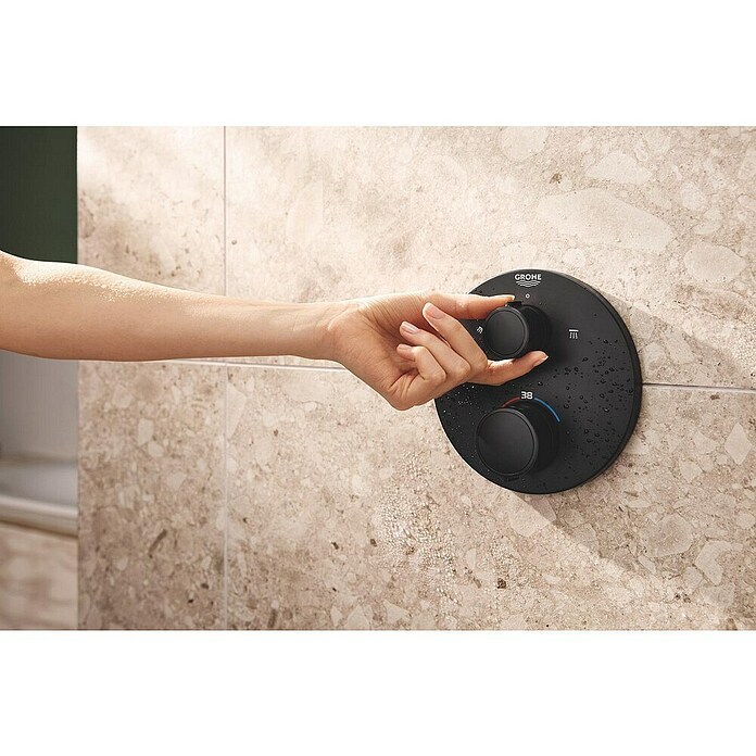 Grohe Douchesysteem Precision Thermostat met Vitalio Start 250 (Aantal straalsoorten: 2 st., Zwart) | BAUHAUS