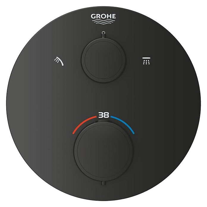 Grohe Douchesysteem Precision Thermostat met Vitalio Start 250 (Aantal straalsoorten: 2 st., Zwart) | BAUHAUS