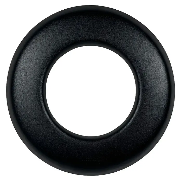 Ofenrohrrosette - Durchmesser: 150 mm, Schwarz, Passend für: 80mm Ofenrohre - Schwarz texturierter O-Ring.