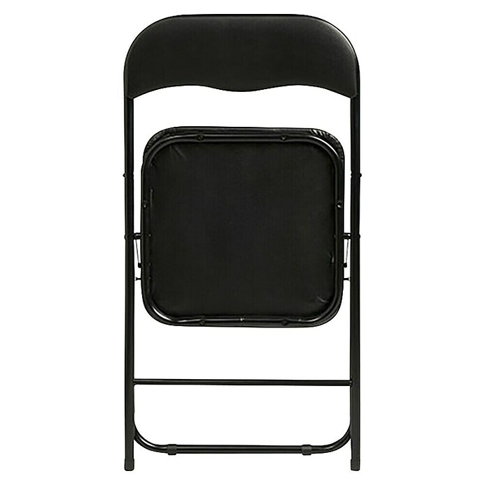 Silla plegable (Negro, Polipiel/Metal) | BAUHAUS
