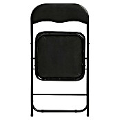 Silla plegable (Negro, Polipiel/Metal) | BAUHAUS