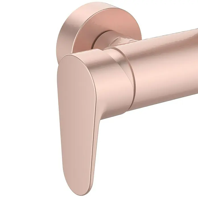 Ideal Standard Alu+ Duschsystem Ceraflow BD584RO - Lochabstand: 60 cm, Anzahl Strahlarten: 2 Stk., Rose, Form Kopfbrause: Rund - Roségoldener Einhebel-Duschmischer-Griff.