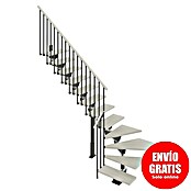 Scrigno Escalera principal Lumina L (Antracita/Blanco, 75 cm, 1/4 espiral izquierda, Altura de planta: 241 cm - 289 cm) | BAUHAUS