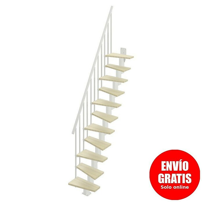 Scrigno Escalera principal Birka (Ancho: 60 mm, Recto, Color peldaños: Beige, Altura de planta: 240 cm - 284 cm) | BAUHAUS