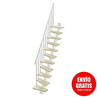 Scrigno Escalera principal Birka (Ancho: 60 mm, Recto, Color peldaños: Beige, Altura de planta: 240 cm - 284 cm)