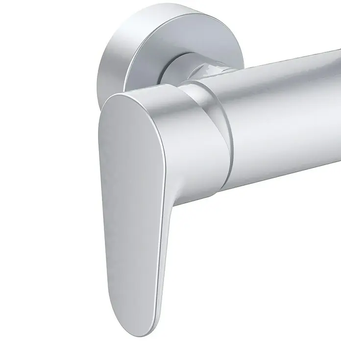 Ideal Standard Alu+ Duschsystem Ceraflow BD584SI - Lochabstand: 60 cm, Anzahl Strahlarten: 2 Stk., Silber, Form Kopfbrause: Rund - Glänzender verchromter Einhebelmischergriff.