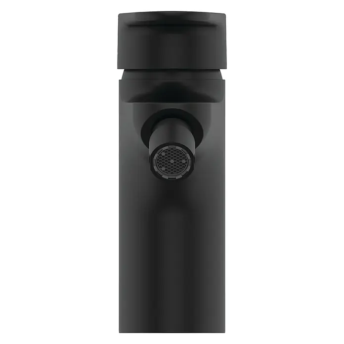 Ideal Standard Alu+ Bidetarmatur - Höhe: 140 mm, Schwarz - Schwarze Armatur mit sichtbarem Luftsprudler.