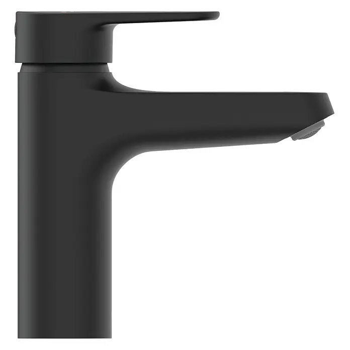 Ideal Standard Alu+ Waschtischarmatur - Höhe: 160 cm, Schwarz - Mattschwarze Einhebelarmatur mit schlankem, flachem Auslauf für moderne Bäder.