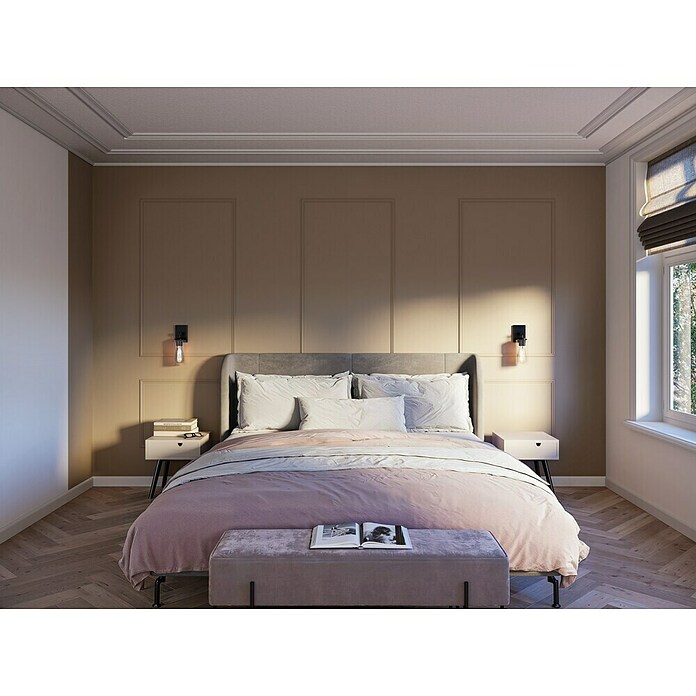 Wandstrip Set mdf 10x29 mm 120x70cm (null, Wit, MDF, Hoogte: 1,3 cm, Breedte: 2,9 cm) | BAUHAUS