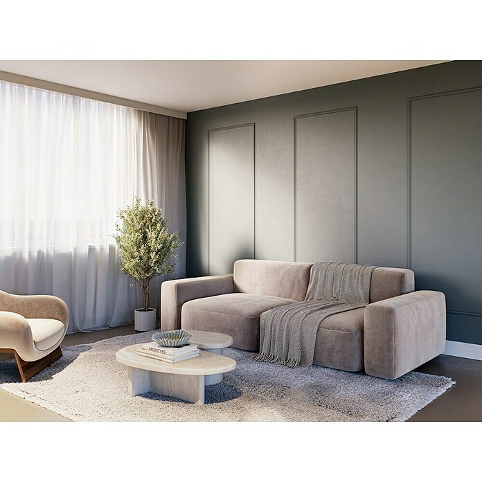 Wandstrip Set mdf 10x29 mm 190x70cm (null, Wit, MDF) | BAUHAUS