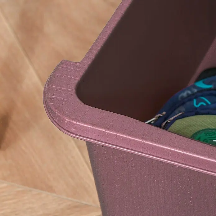Homcom Aufbewahrungsbox - L x B x H: 37 x 37 x 56,5 cm, Kunststoff, Rosa