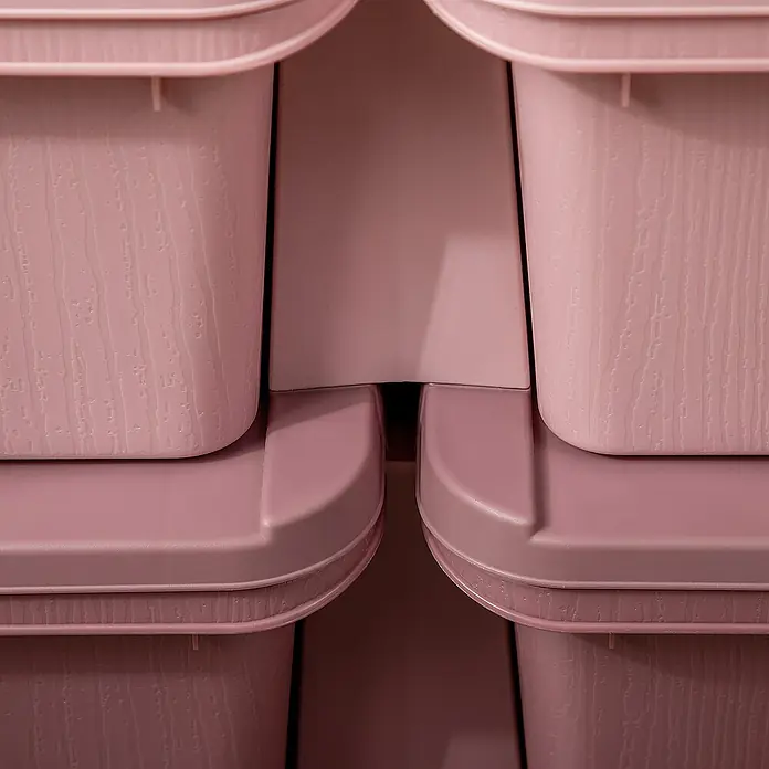 Homcom Aufbewahrungsbox - L x B x H: 75 x 37 x 56,5 cm, Kunststoff, Rosa