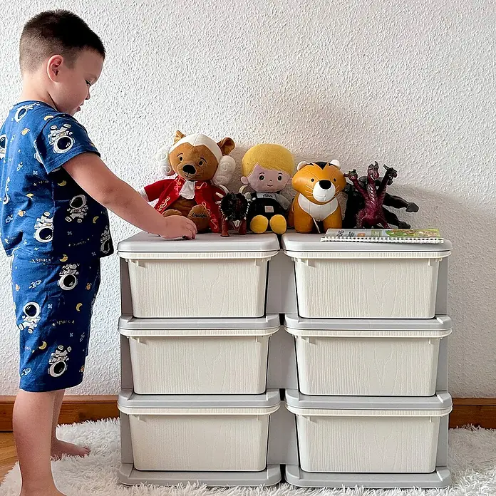 Homcom Aufbewahrungsbox - L x B x H: 75 x 37 x 56,5 cm, Kunststoff, Cremeweiß