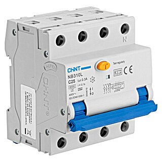 Chint Aardlekautomaat 3P+N 25A C KAR 6KA 300MA (25 A, Aantal polen: 3 st., Karakteristiek C / A type)