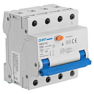Chint Aardlekautomaat 3P+N 20A C KAR 6KA 30MA (20 A, Aantal polen: 3 st., Karakteristiek C/A type)