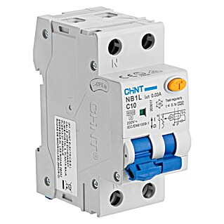 Chint Aardlekautomaat 1-PLG+N 10A C KAR 30MA (10 A, Aantal polen: 1 st., Karakteristiek C/A type)