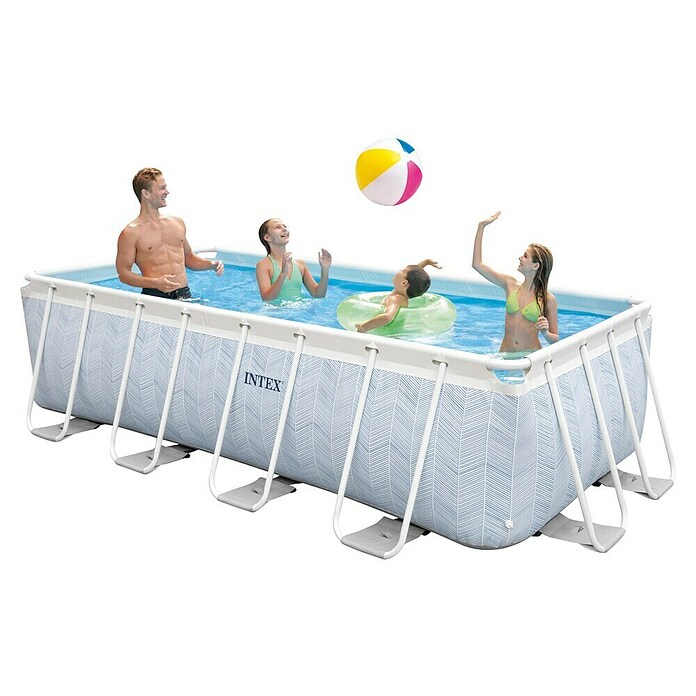 Intex Frame-Pool Prism Chevron (L x B x H: 400 x 200 x 100 cm, Blau, 6 840 l) | BAUHAUS