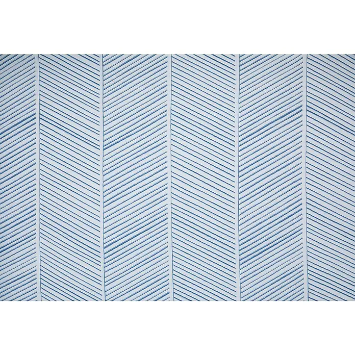 Intex Frame-Pool Prism Chevron - L x B x H: 400 x 200 x 100 cm, Blau, 6.840 l - Blau-weiße strukturierte Tapete mit einem Chevron-Streifenmuster.