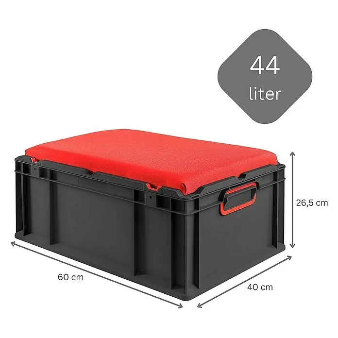 Proregal Eurobox NextGen Seat Rot - Kunststoff, Schwarz