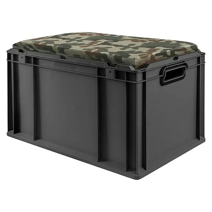 Proregal Eurobox NextGen Seat Camouflage - L x B x H: 60 x 40 x 36,5 cm, Kunststoff, Schwarz