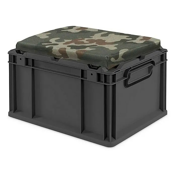 Proregal Eurobox NextGen Seat Camouflage - L x B x H: 40 x 30 x 26,5 cm, Kunststoff, Schwarz