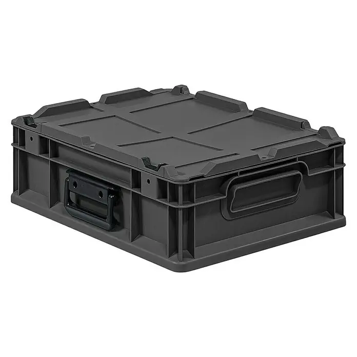 Proregal Eurobox NextGen Portable - L x B x H: 40 x 30 x 13,5 cm, Kunststoff, Schwarz